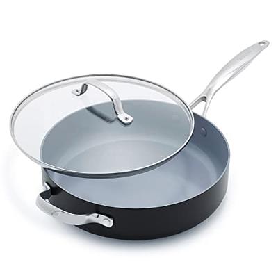 Vigor 7 Qt. Stainless Steel Aluminum-Clad Saute Pan with Lid and Helper  Handle - Yahoo Shopping