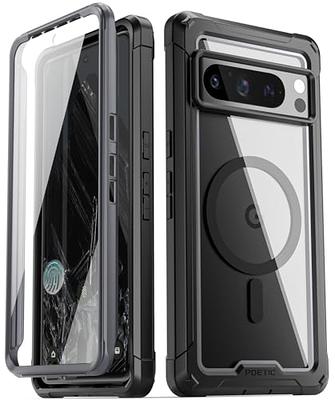 MAKAVO Magnetic for Samsung Galaxy Z Fold 5 Case [Compatible with MagSafe]  Slim Translucent Matte Hard Back & Soft Black Bumper, Military Grade Drop