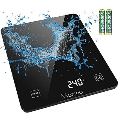 Digital Food Kitchen Scale,Marsno 22lb Food Scale Digital Weight Grams and  oz for Cooking Baking, 1g/0.1oz Precise Graduation, Sleek Tempered Glass  Battery Included (Black) - Yahoo Shopping