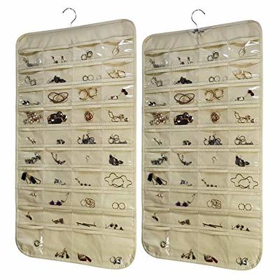 BAGSMART Double-sided Hanging Jewelry Organizer Roll for Earrings