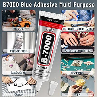  B7000 Fabric Glue with Precision Tips - 110ml/3.7oz (1 Pack) -  Jewelry Bead B-7000 Glue with Precise Tips for Rhinestones Fabric, Glass,  Jewelry Making, DIY Art Crafts, Leather, Toys : Arts