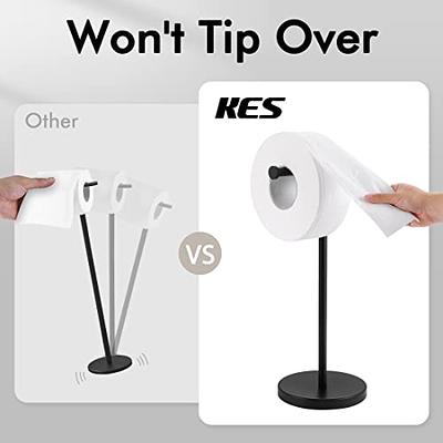  KES Black Toilet Paper Holder Stand Bathroom Freestanding Toilet  Tissue Paper Roll Holder, 20 H SUS304 Stainless Steel Rustproof Weighted  Base Matte Black, BPH286S1A-BK : Tools & Home Improvement