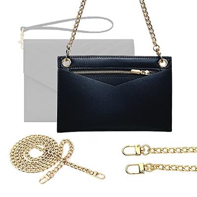  From HER Purse Organizer Insert Conversion Kit with Gold Chain  Felt Handbag (Black) : Clothing, Shoes & Jewelry