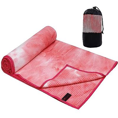 Yoga Towel - Tie-Die Textures Non-Slip Yoga Towel with Bag - Odorless and  100% Absorbent Microfiber Sweat Towel - Yoga Towel Mat for Hot Yoga, Bikram