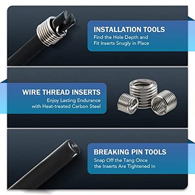 OMT Thread Repair Kit, 304pc SAE and Metric Helicoil Repair Kit with HSS  Drill Bits Inserts