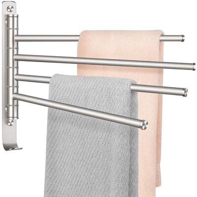 Swing Swivel Towel Rack Hanger Holder Wall Mounted 3 Arm Rotatable