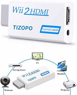 Wii to hdmi WII2HDMI FULL HD 1080P CONVERTER ADAPTER ADAPTOR AUDIO SUPPORT  Portable Wii to HDMI Wii2HDMI Full HD Converter Audio Output Adapter TV  White 