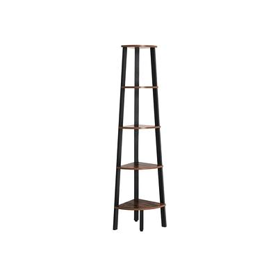  Gadroad Ladder Bookshelf, Industrial 5-Tier Bookcase,Free  Standing Ladder Shelf, Utility Organizer Shelves for Plant Flower,Wood Look  Accent Furniture with Metal Frame for Home Office,Rustic Brown : Home &  Kitchen