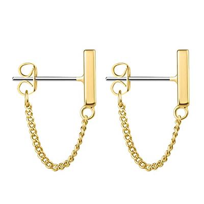 Ascona Drop Earring Extra Large Big Chunky Gold Hoop Earrings for Women  Girl, Lightweight Hypoallergenic Gold Plated Earrings Fashion Jewelry