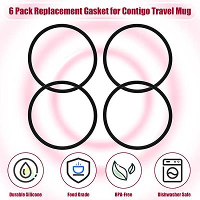 6 Pcs Seal Replacement for Contigo Snapseal Byron Travel Mug 16oz & 20oz,  Silicone Sealing Ring Replacement for Contigo Snapseal Replacement Part for