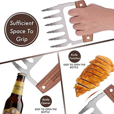 LEVINCHY Meat Claws Shredders Claws 2-Piece Set Meat Forks Meat Shredding  Claws BBQ Grill Tools, Blade with Bottle Opener and Cutter, Large Wooden  Handle - Yahoo Shopping