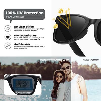 JIM HALO Polarized Driving Sunglasses Retro Square UV protection Classic  Sun Glasses Men