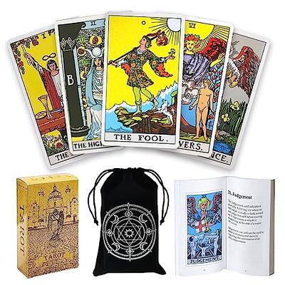 Tarot Cards Deck, 78pcs Rider Waite Retro Future Telling Game Card Book Set  With Guidebook And Colorful Box