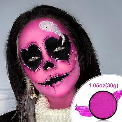 White Face Paint - 1.76 oz / 50g Halloween Face Body Eye Paint Skeleton  Ghost Skull Cosplay Costume Professional SFX Corpse Special Effects Makeup  Kit