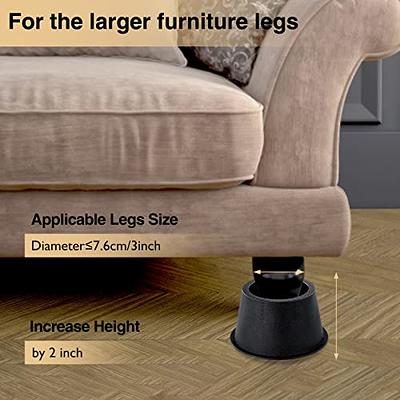 Tocawe Bed Risers 2 Inch - 9 Pack - Round Furniture Risers with Top  Non-Slip Foam Pads & Bottom Rubber Pads - Bed Risers Heavy Duty for Sofa,  Couch & Chair Lifts (Black) - Yahoo Shopping