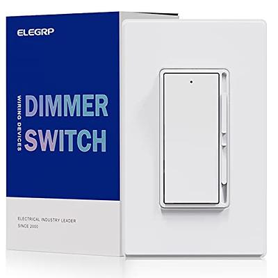 TOPGREENER Kalide Dual Load Dimmer Light Switch, Double LED Dimmer Switch, Full  Range Dimming, Single Pole, Wall Plate Included, 120VAC,200W LED/CFL, Neutral  Wire Not Required, TGDDS-W-2PCS, White - Yahoo Shopping