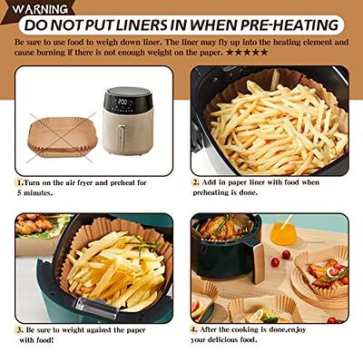 Air Fryer Paper Liners Disposable: 100PCS Round Airfryer Oven Insert  Parchment Sheets Grease and Water Proof Non Stick Basket Liners for Baking  Cooking from ctizne 