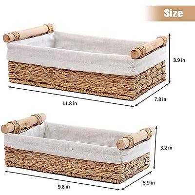 Ochine 2 Pack Wicker Baskets, Wicker Storage Baskets, Woven Storage Basket  for Shelves, Toilet Paper Baskets Bathroom Basket Organizer with Handles  for Living Room Bedroom Bathroom Organizing - Yahoo Shopping