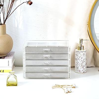 ProCase Set of 4 Stackable Jewelry Organizer Trays for Drawers, Jewelry Drawer Inserts Container Display Case Storage for Earring Necklace Rings