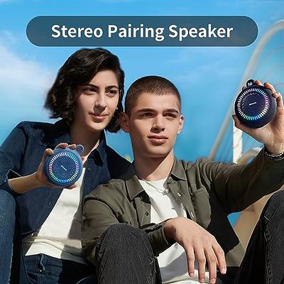  Portable Speaker, Wireless Bluetooth Speaker, IPX7 Waterproof,  25W Loud Stereo Sound, Bassboom Technology, TWS Pairing, Built-in Mic, 16H  Playtime with Lights for Home Outdoor - Black : Electronics