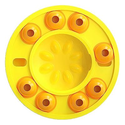 HOUSENLuxury Dog Puzzle Toy,Feeder Slow Feeder Dog Bowl,Slows Down Pets  Eating, Fun Puzzle ealthy Dry and Wet Food Design,Slow Feeding Bowl with  Raised Bumps for Dogs Cats and Other Pets,Yellow - Yahoo