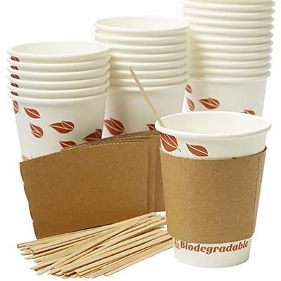 MRcup 12 oz Hot Beverage Heat-free Coffee Cups with Lids and Straws,  Insulated Triple Wall