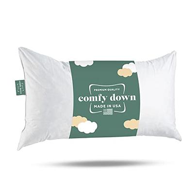 FEATHER PILLOW FILLING WITH COTTON COVER - White