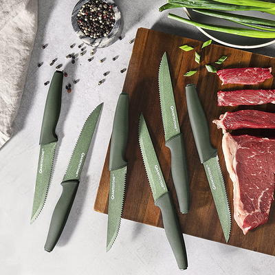 Farberware Professional 3-Piece Forged Triple Rivet Chef Knife Set Razor  Sharp Kitchen Knives White