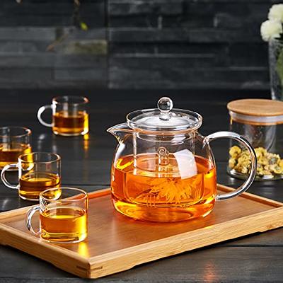 800ml Glass Teapot with Removable Infuser, Stovetop Safe Tea