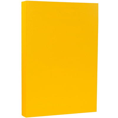 JAM Paper & Envelope Legal Cardstock, 8.5 x 14, 80lb Sun Yellow