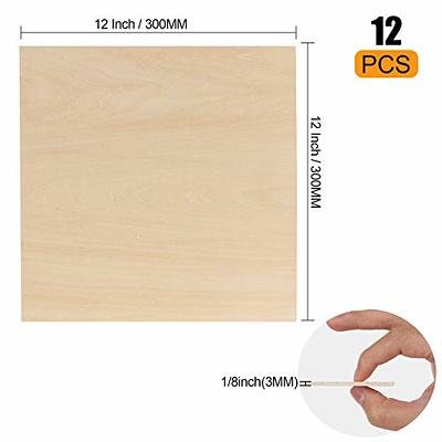 50PCS Unfinished Wood Sheet, Thin Wood Sheets for Cutting and