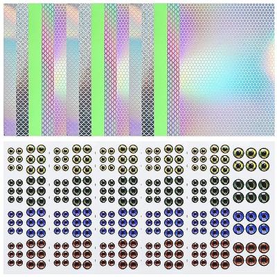 OROOTL 375pcs 5D Fishing Lure Eyes and Stickers, Lifelike Artificial  Holographic Fishing Eyes for Making Fishing Bait Lures, Adhesive Luminous  Fishing