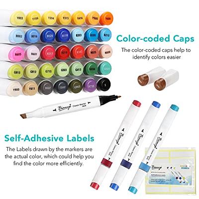 RBINITION 80 Colors Dual Tips Art Markers Set, Alcohol Markers Pens, Alcohol Based Markers for Adult Kids Coloring Drawing Sketching Card Making