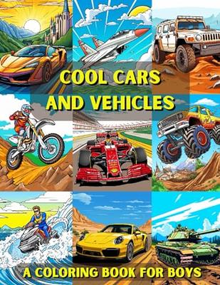 Trucks Coloring Books For Boys: Cars, Trucks, Planes, And Vehicles Childrens  Activity Books For Boys Aged 6-12 (Paperback)