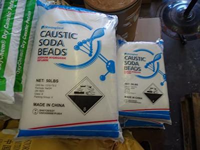 Caustic Soda Beads - 50 lb Sodium Hydroxide Bags
