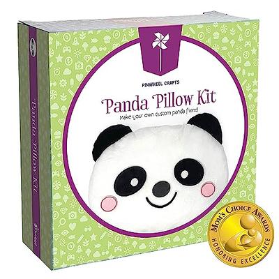 Pinwheel Crafts DIY Panda Pillow Kit - Children's Sewing Kit, Learn to Sew,  Beginner Art & Craft