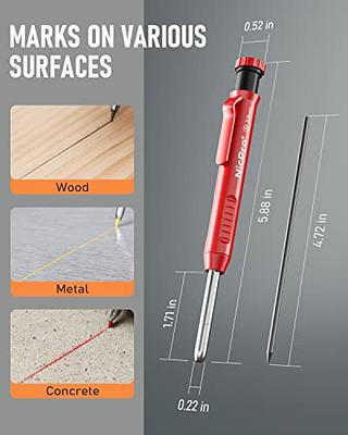 Nicpro 10PCS Mechanical Carpenter Pencil Set with Built-in Sharpener