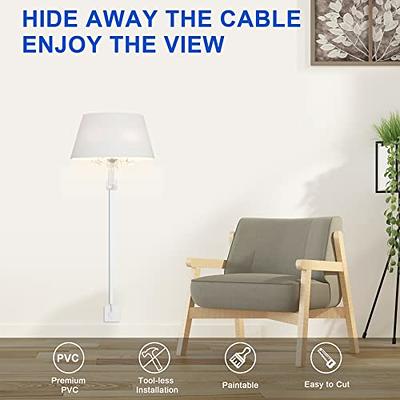 6pcs Cord Hider For One Cord, 258cm Cable Hider, Paintable Wire Covers For Cords  Wall, PVC Wire Hider, Single Cable Raceway For A Thick Extension Cord, Wall  Cord Concealer, 6xL43cm W1.5cm H1cm