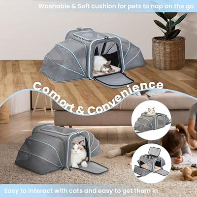 Petsfit Expandable Cat Carriers Airline Approved, 16x10x9 Small