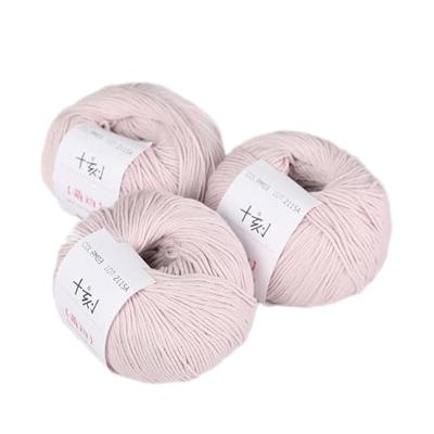  3x60g Purple Yarn for Crocheting and Knitting;3x66m (72yds)  Cotton Yarn for Beginners with Easy-to-See Stitches;Worsted-Weight Medium  #4;Cotton-Nylon Blend Yarn for Beginners Crochet Kit Making