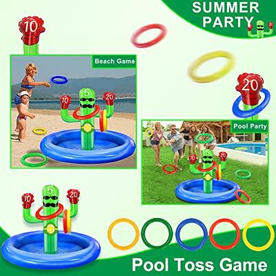 Outdoor Swimming Pool accessories Inflatable Cactus Ring Toss Game Set  Floating Pool Toys Beach Party Supplies Party Bar Travel - Realistic Reborn  Dolls for Sale