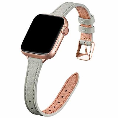  Suppeak Band Compatible with Apple Watch 42mm 44mm 45mm, Women  Girl Elastic Handmade Pearl Bracelet Replacement for Series SE 7 6 5 4 3 2  1, Pink : Cell Phones & Accessories