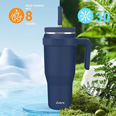 Zukro 50 oz Tumbler With Handle and Flip Straw,Insulated Stainless Steel  Cup with 2-in-1 Sip/Straw L…See more Zukro 50 oz Tumbler With Handle and  Flip