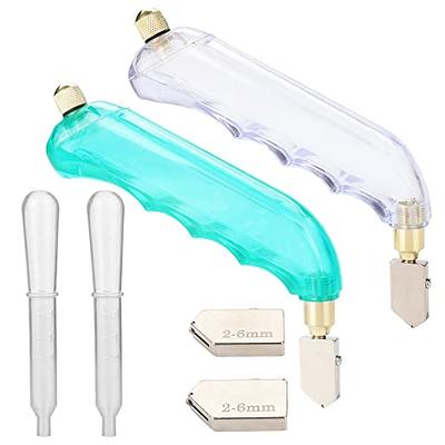  3 Pieces Pistol Grip Oil Feed Glass Cutter Stained Glass Cutter  Cutting Tools for Mirrors Window Panes Ceramic Tile