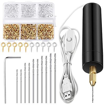 Electric Hand Drill Tools Set for Resin Casting Molds, Electrical Pin Vise  Kit with 8 Pieces Drill Bits (0.8 to 1.2 mm) for Resin Plastic Wood Polymer