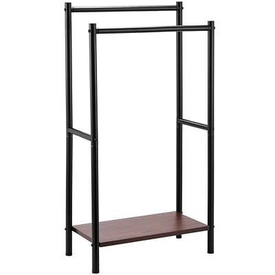 2-Tier Freestanding Matte Black Metal Over-the-Toilet Storage Rack