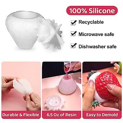 Small Strawberry Storage Box Silicone Resin Mold with lids Strawberry  Shaped Bottle Jar Epoxy Silicone Casting Molds for Jewelry Ornaments  Trinket