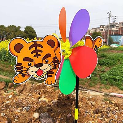 Three-dimensional Windmill Cartoon Children Toys Home Garden Decoration  Wind Spinner Whirligig Yard Decor Garden Yard Party