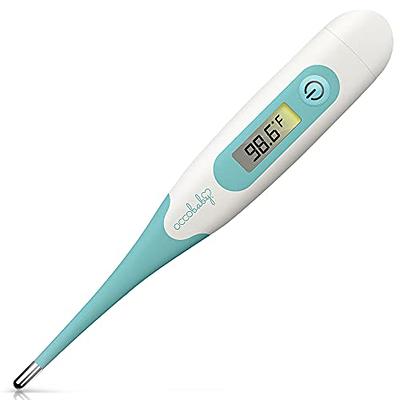 MCP Blue Flexible tip Waterproof Digital Thermometer - Oral & Underarm  Temperature - Fahrenheit & Celsius, Plastic, White-Pack of 1.