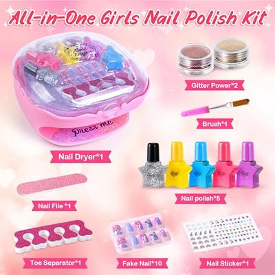 Nail Polish Kit For Girls 7-12 Years Old, Nail Art Toys For Girls